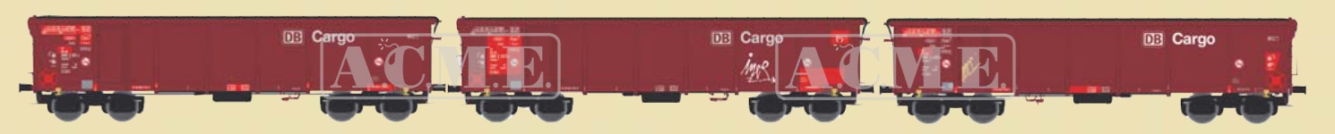 ACME 45197 - H0 - 3-tlg. Set Offene Güterwagen Tamns 895, DB Cargo, Ep. V-VI - Set 2